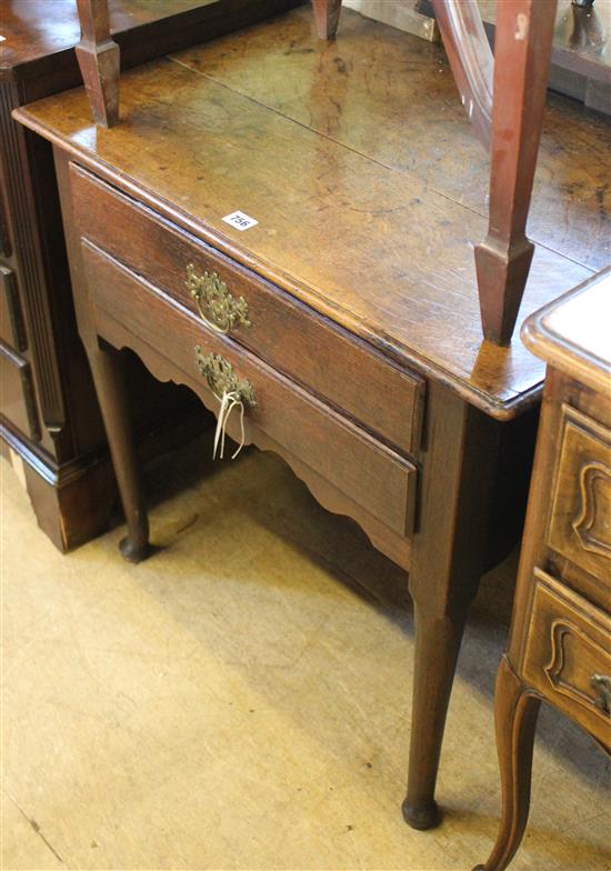 George III oak lowboy